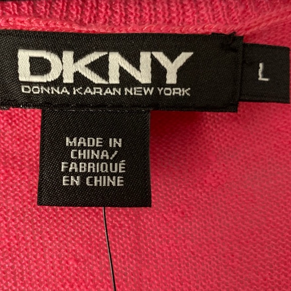 DKNY | 100% Linen Racerback Pink Long Tank NWT - Picture 3 of 7